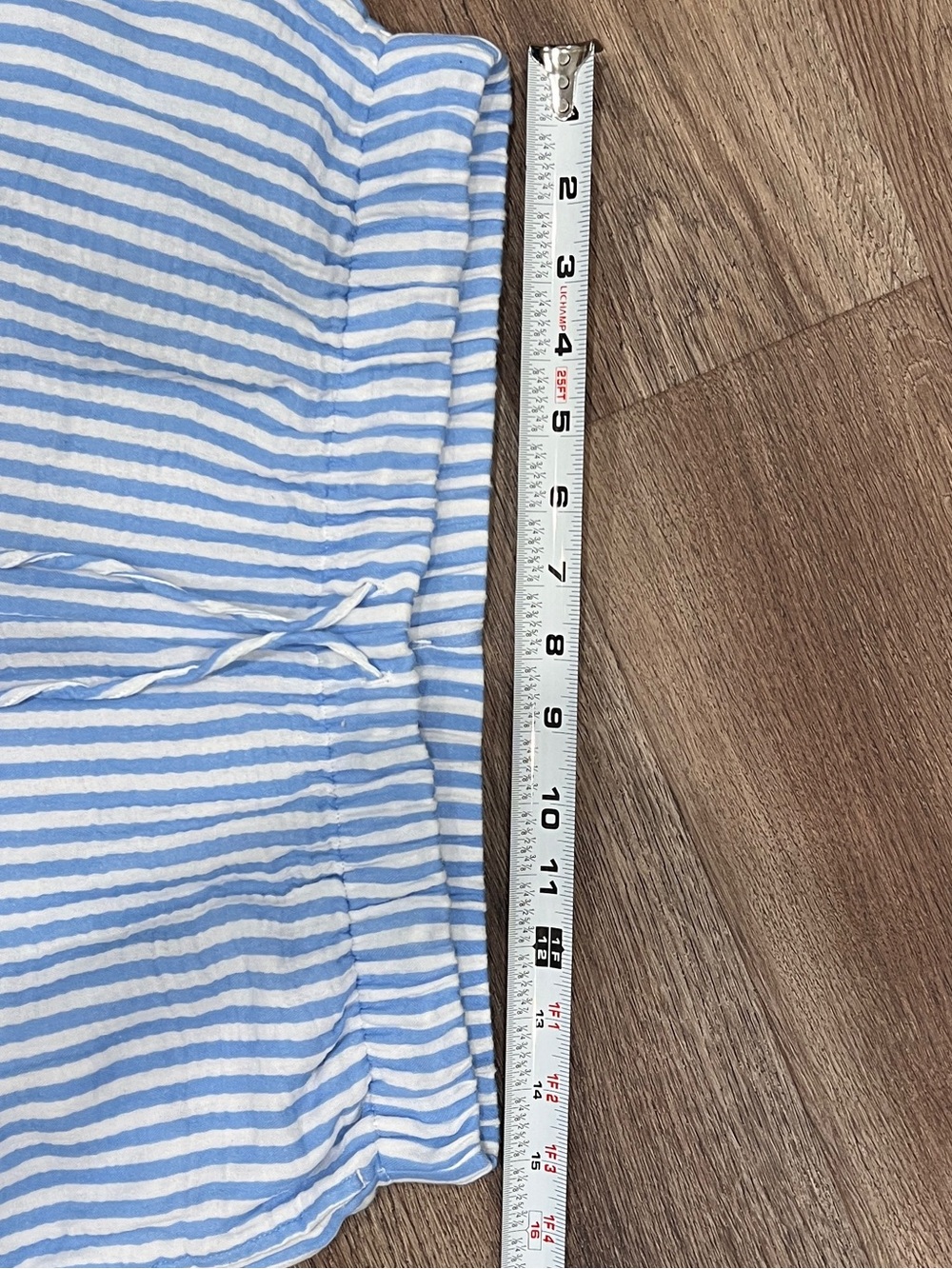 LAKE Hamptons Pajama Set in Sail Blue Awning Stripe Gauze Medium - Picture 12 of 13